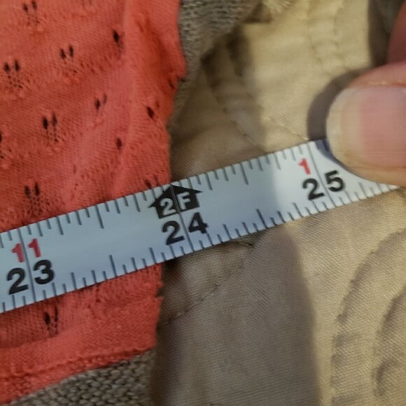 MISS Me Mixed Media Knit Stripe Pullover - Coral - Picture 7 of 11